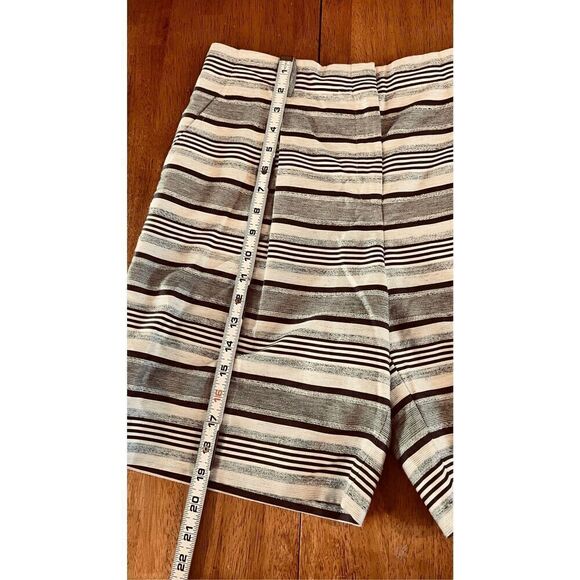 Lafayette 148 Rivington Bermuda SHorts Mica Stripe SZ 6 Linen Blend - Picture 3 of 9
